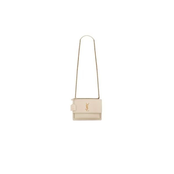SUNSET MEDIUM CHAIN BAG IN SMOOTH LEATHER