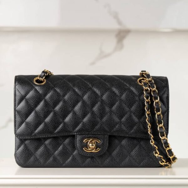 CHANEL Classic Flap Classic Caviar Leather (Black/Silver)